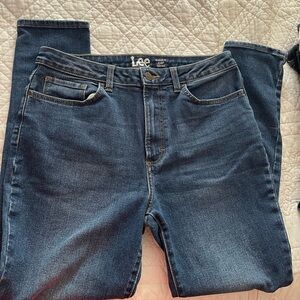 Lee Heritage Blue Denim High Rise Reg Fit Skinny Jeans size 14
